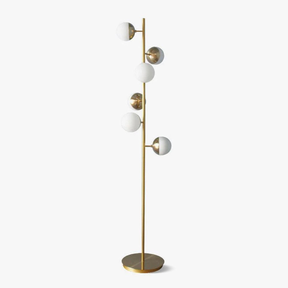 Myliryre Mid Century Brass Floor Lamp-Neutral Decor