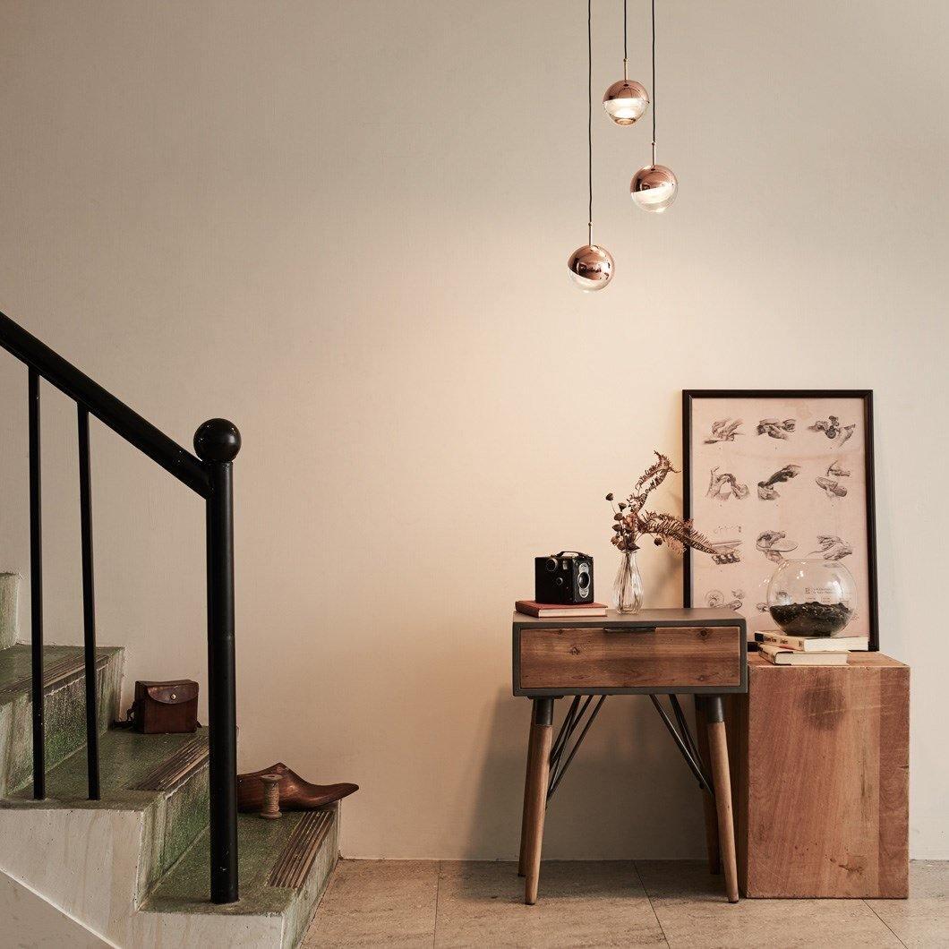 Zaneth Pendant Lamp Steel Glass Multi Drop Minimalist Staircase-Neutral Decor