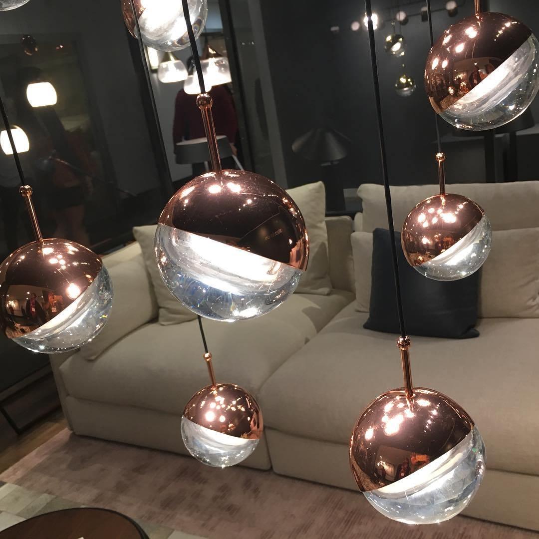 Zaneth Pendant Lamp Steel Glass Multi Drop Minimalist Staircase-Neutral Decor