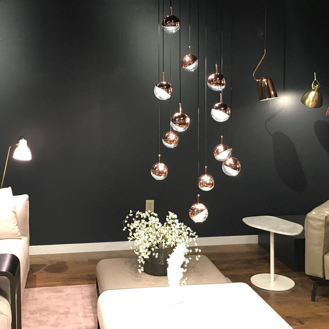 Zaneth Pendant Lamp Steel Glass Multi Drop Minimalist Staircase-Neutral Decor
