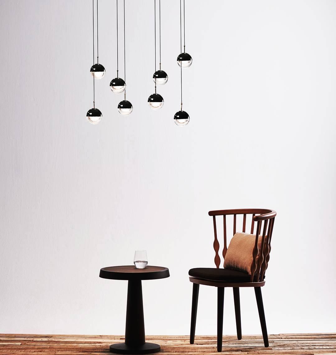 Zaneth Pendant Lamp Steel Glass Multi Drop Minimalist Staircase-Neutral Decor