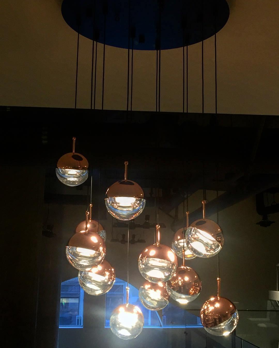 Zaneth Pendant Lamp Steel Glass Multi Drop Minimalist Staircase-Neutral Decor