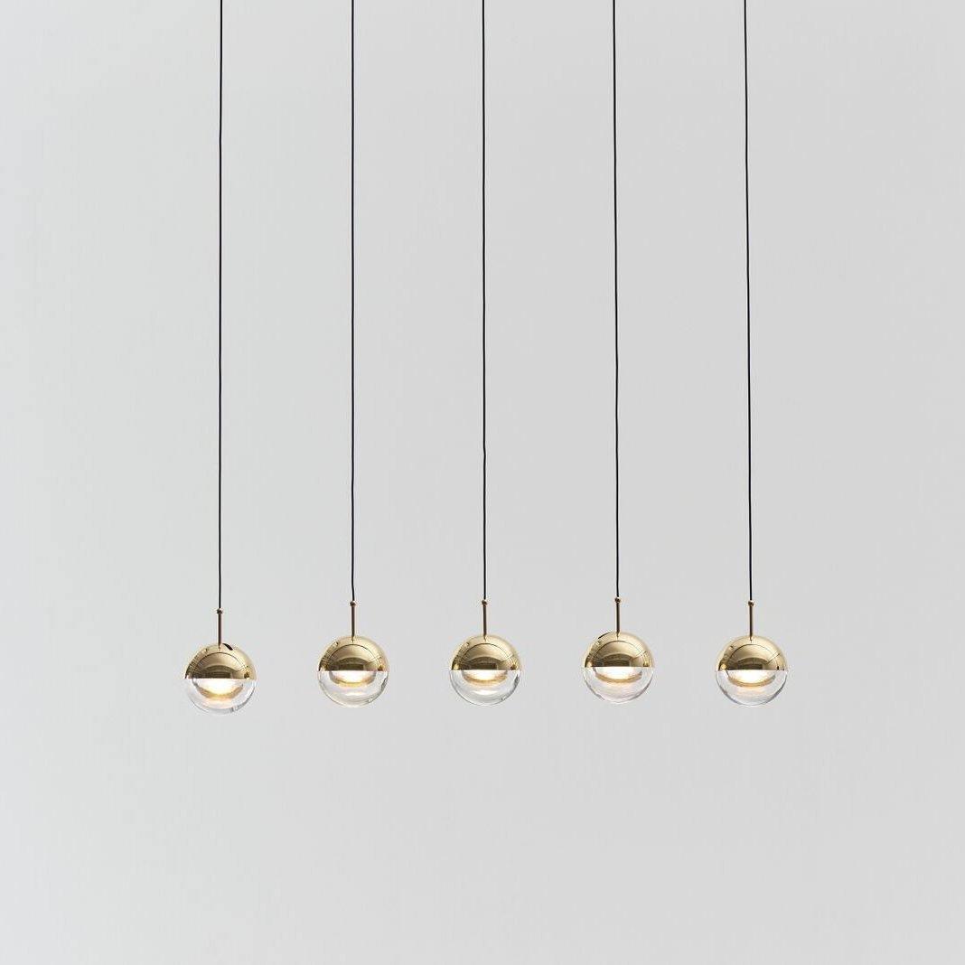 Zaneth Pendant Lamp Steel Glass Multi Drop Minimalist Staircase-Neutral Decor