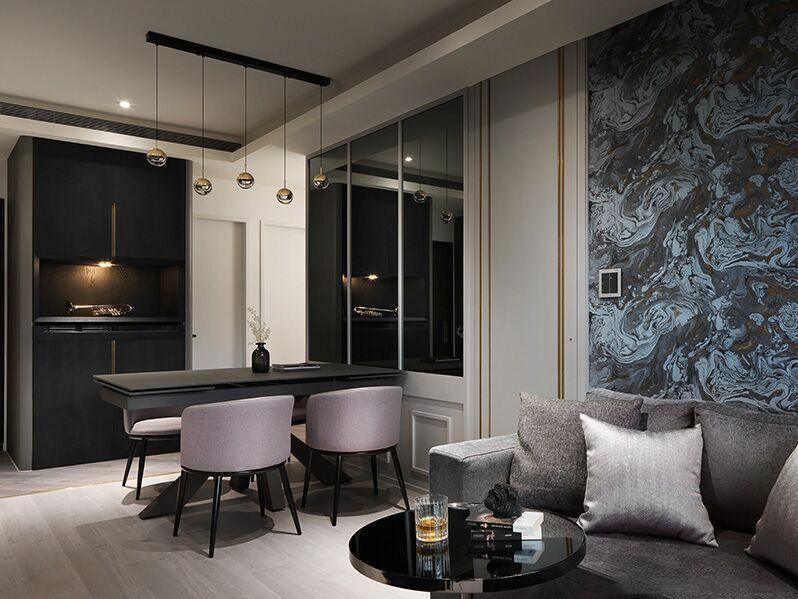 Zaneth Pendant Lamp Steel Glass Multi Drop Minimalist Staircase-Neutral Decor