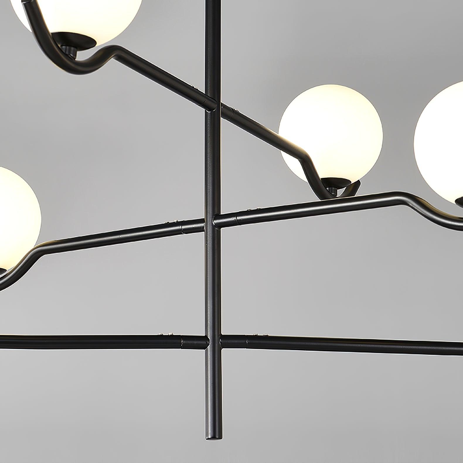 Kominex Pendant Lamp Frame Black Glass-Neutral Decor