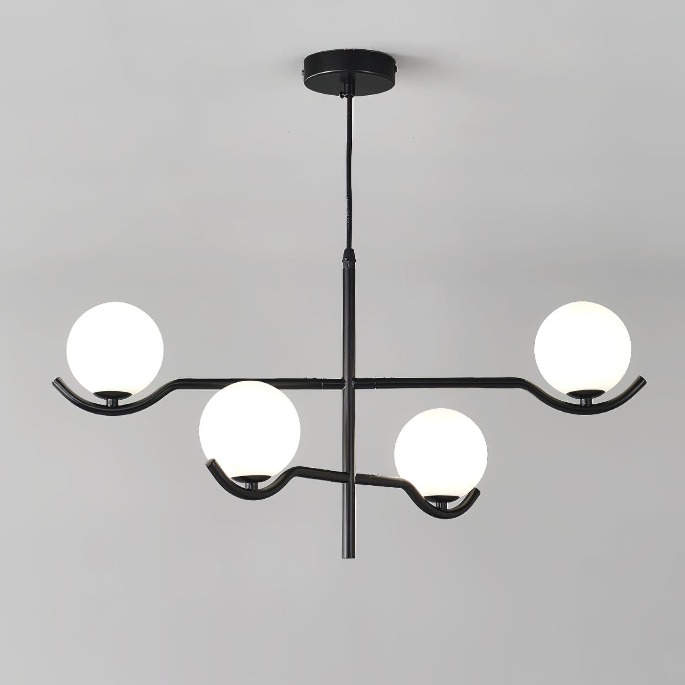 Kominex Pendant Lamp Frame Black Glass-Neutral Decor