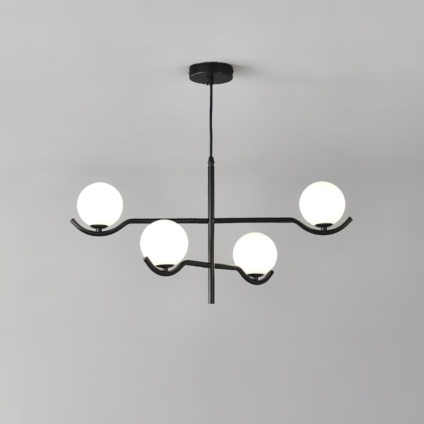 Kominex Pendant Lamp Frame Black Glass-Neutral Decor