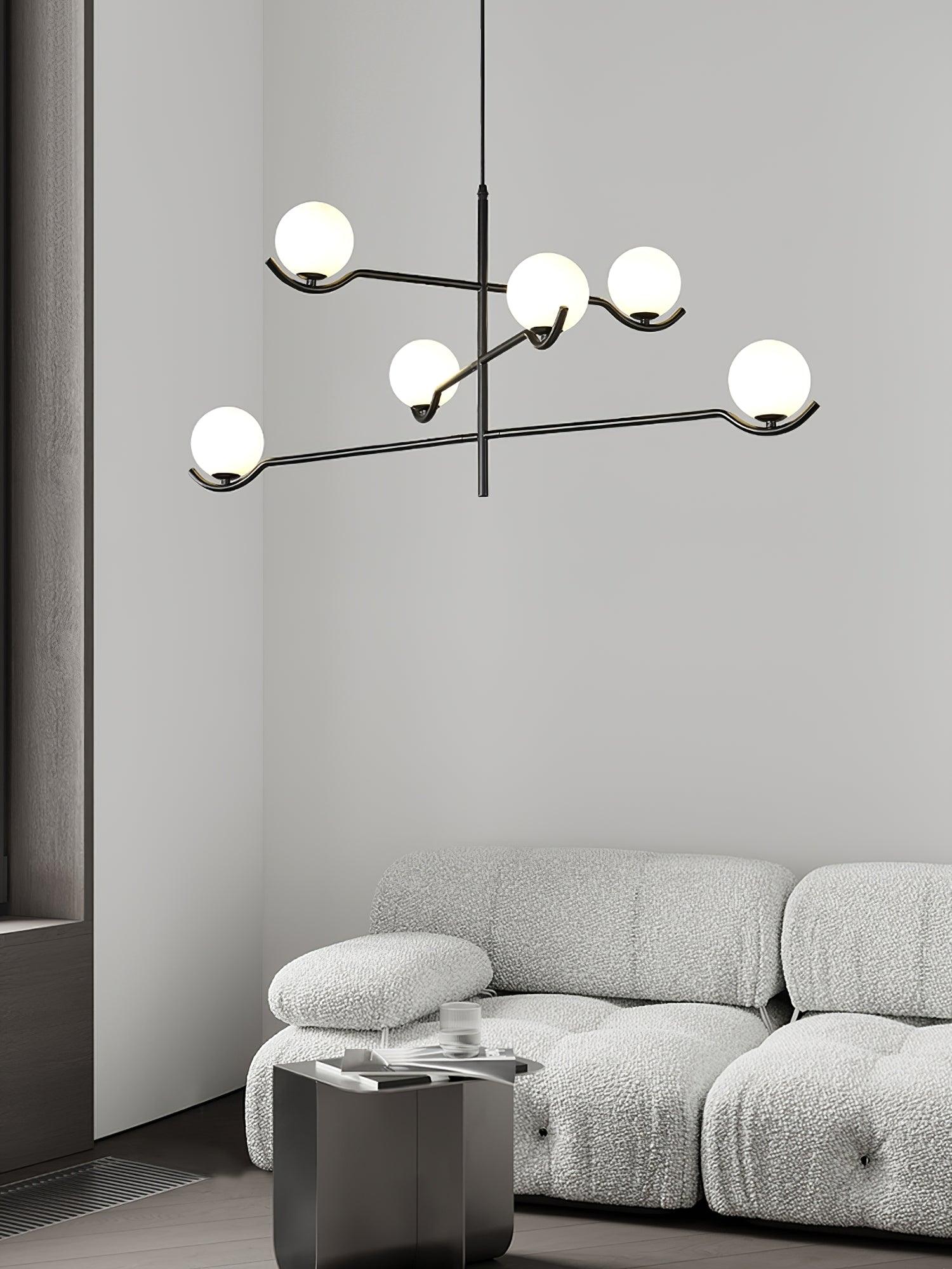 Kominex Pendant Lamp Frame Black Glass-Neutral Decor