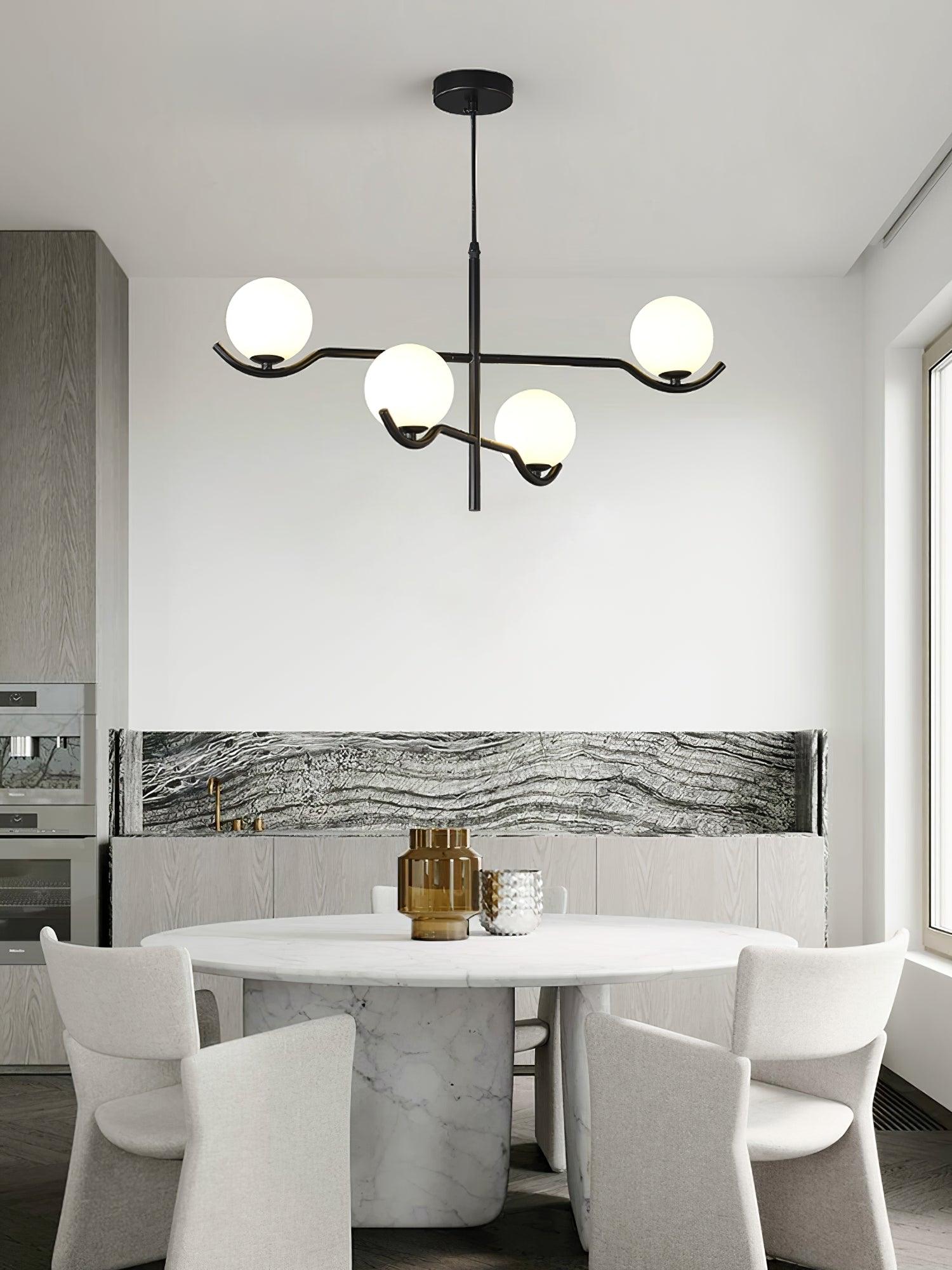 Kominex Pendant Lamp Frame Black Glass-Neutral Decor