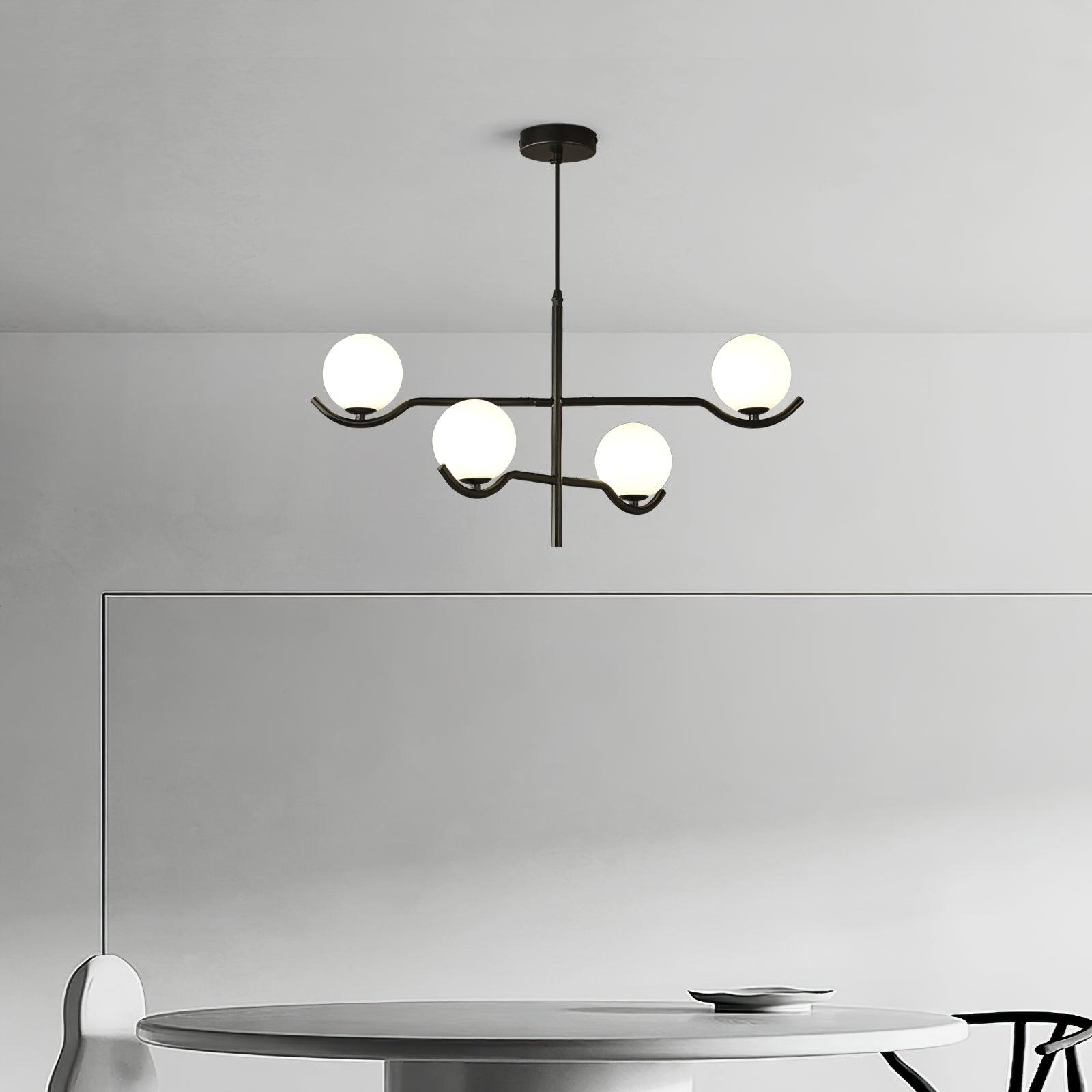 Kominex Pendant Lamp Frame Black Glass-Neutral Decor