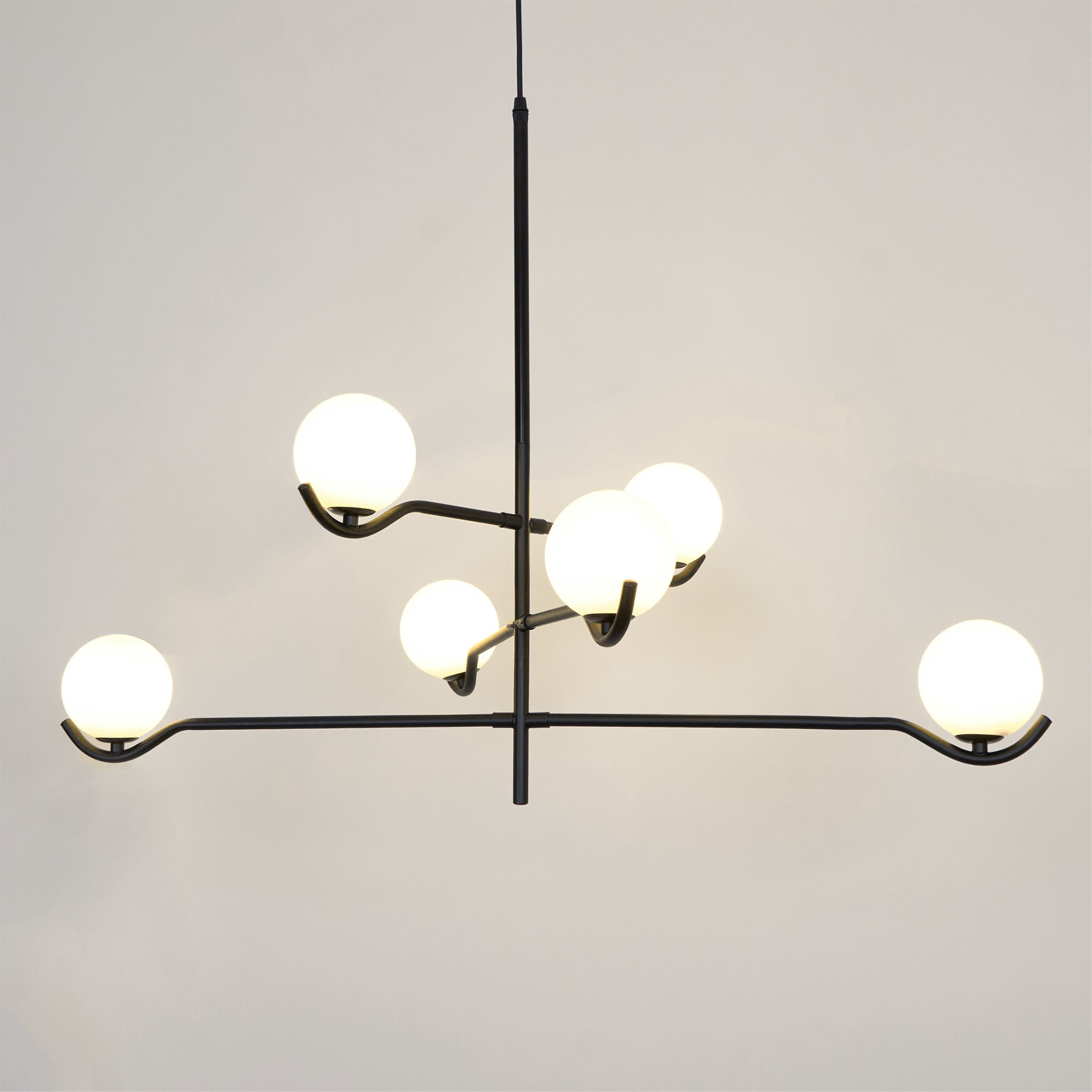 Kominex Pendant Lamp Frame Black Glass-Neutral Decor