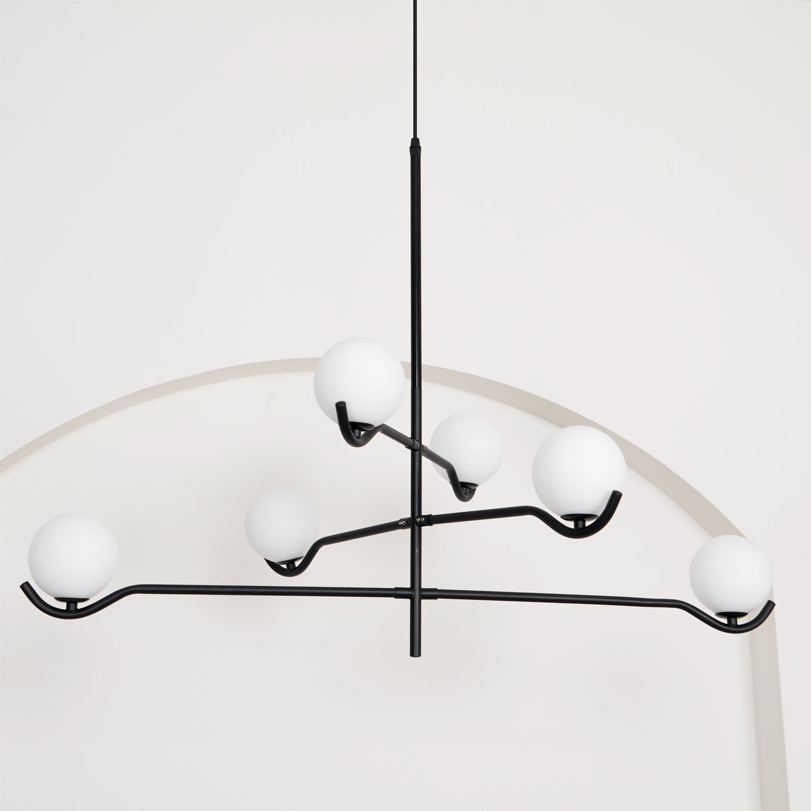 Kominex Pendant Lamp Frame Black Glass-Neutral Decor