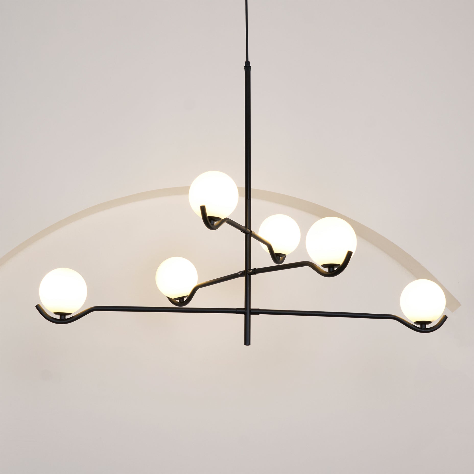 Kominex Pendant Lamp Frame Black Glass-Neutral Decor