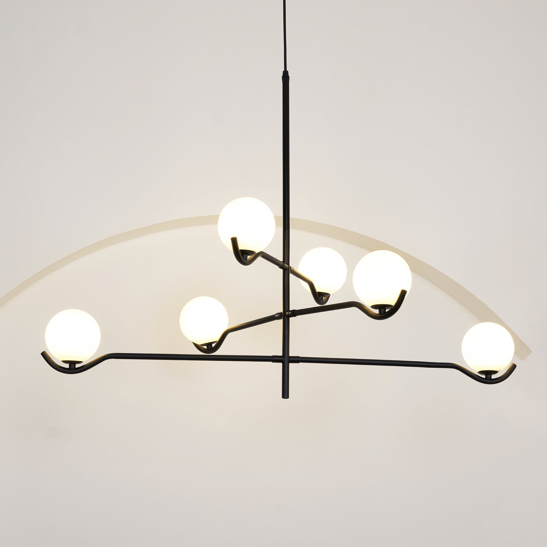 Kominex Pendant Lamp Frame Black Glass-Neutral Decor