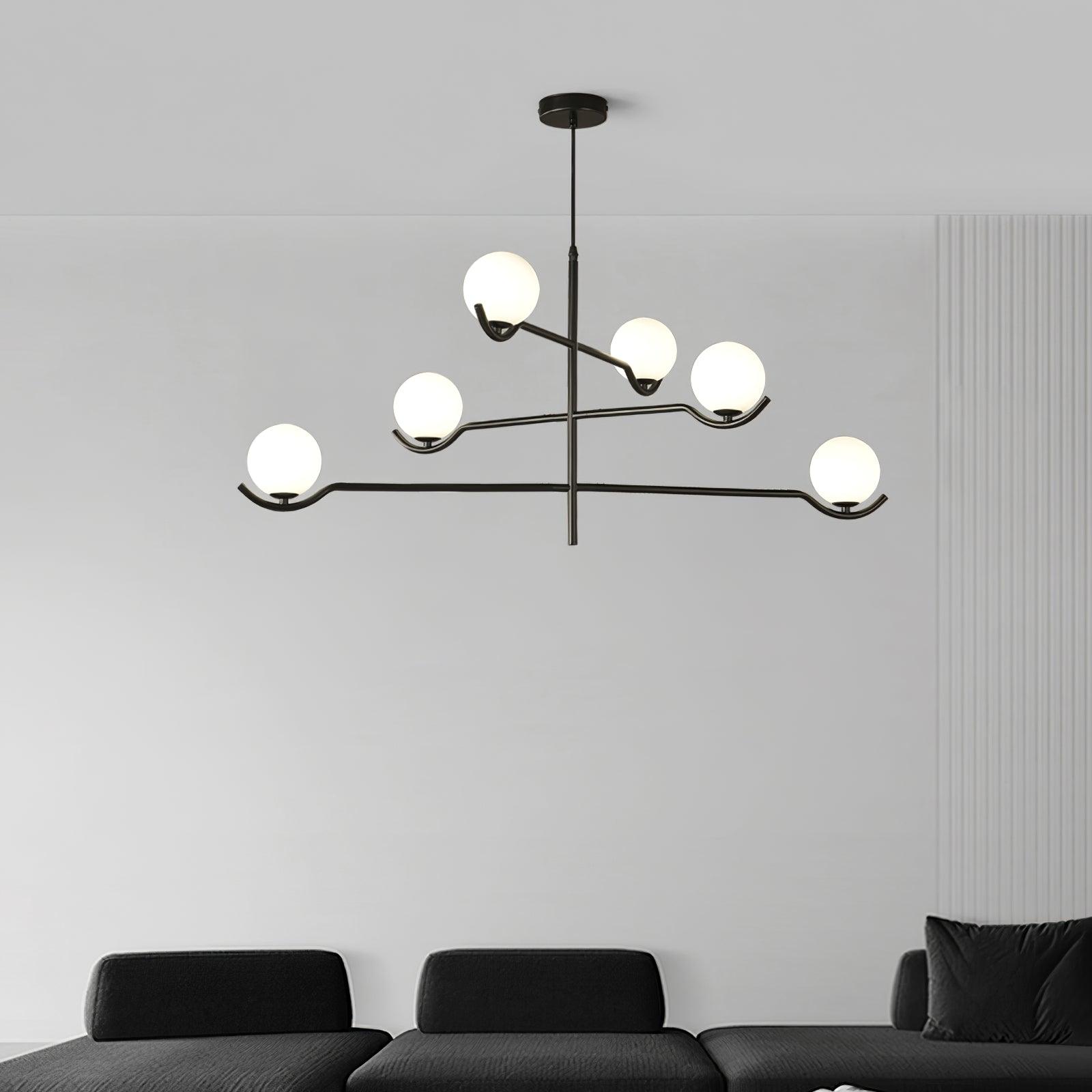 Kominex Pendant Lamp Frame Black Glass-Neutral Decor