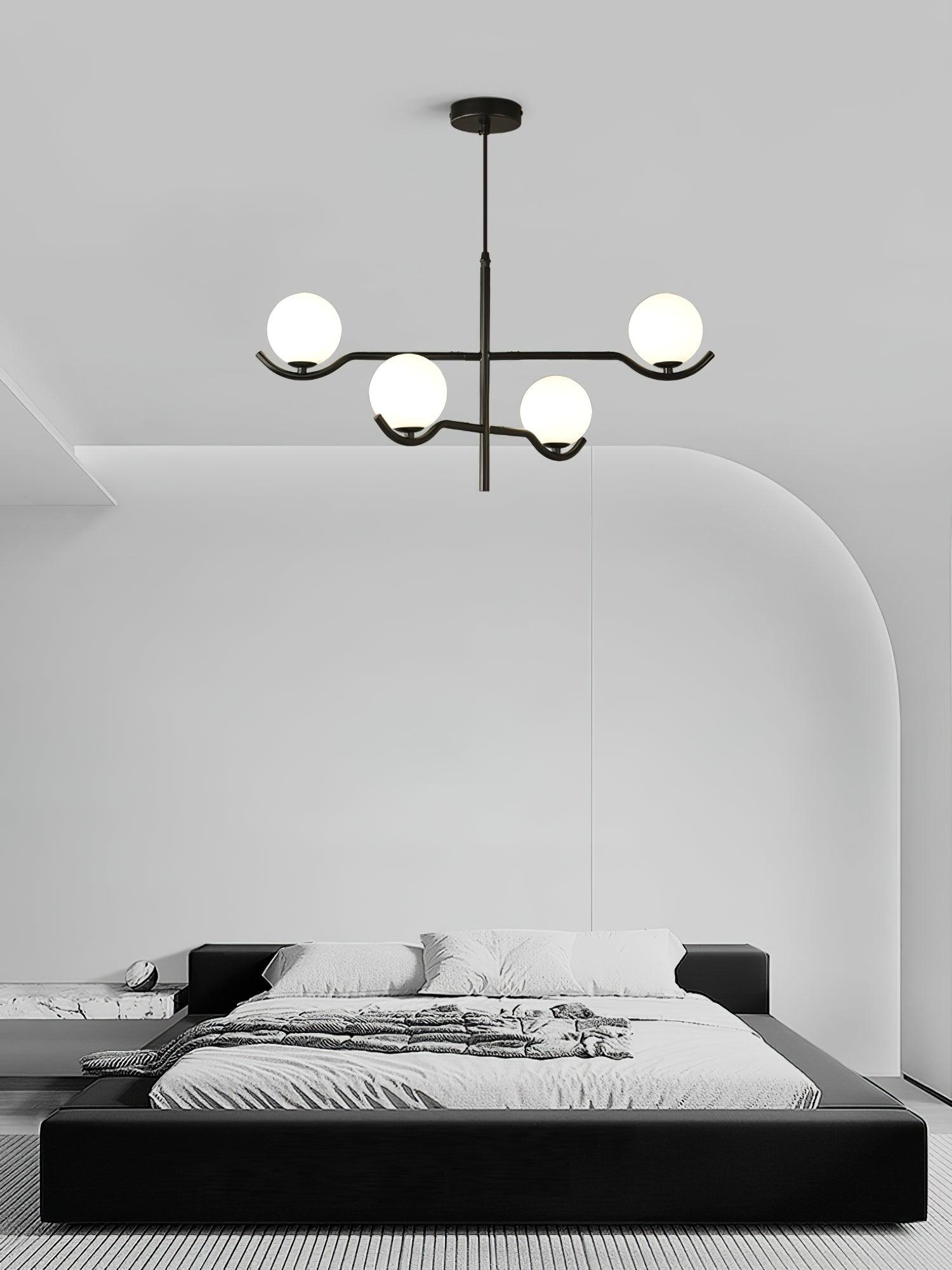 Kominex Pendant Lamp Frame Black Glass-Neutral Decor