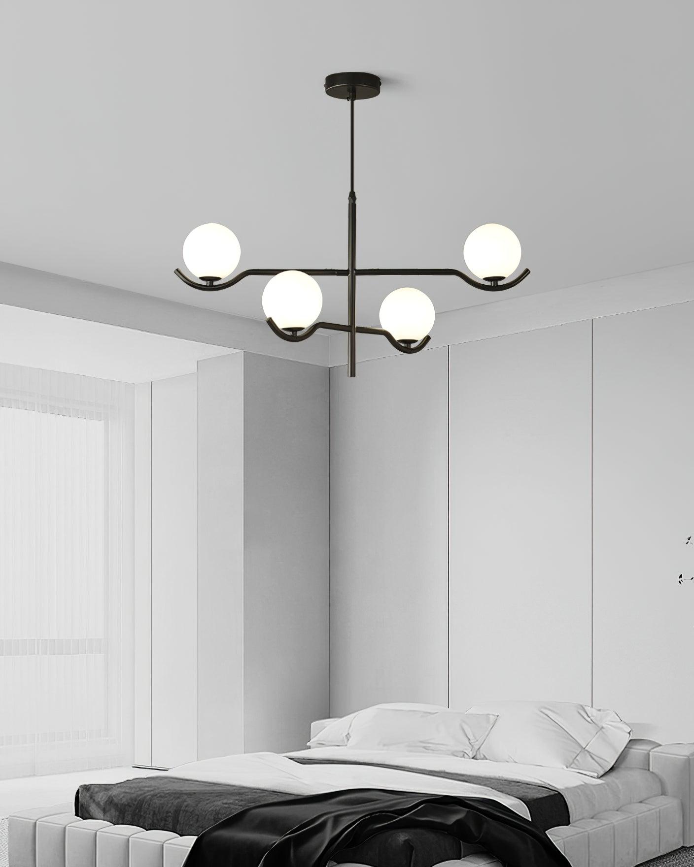 Kominex Pendant Lamp Frame Black Glass-Neutral Decor