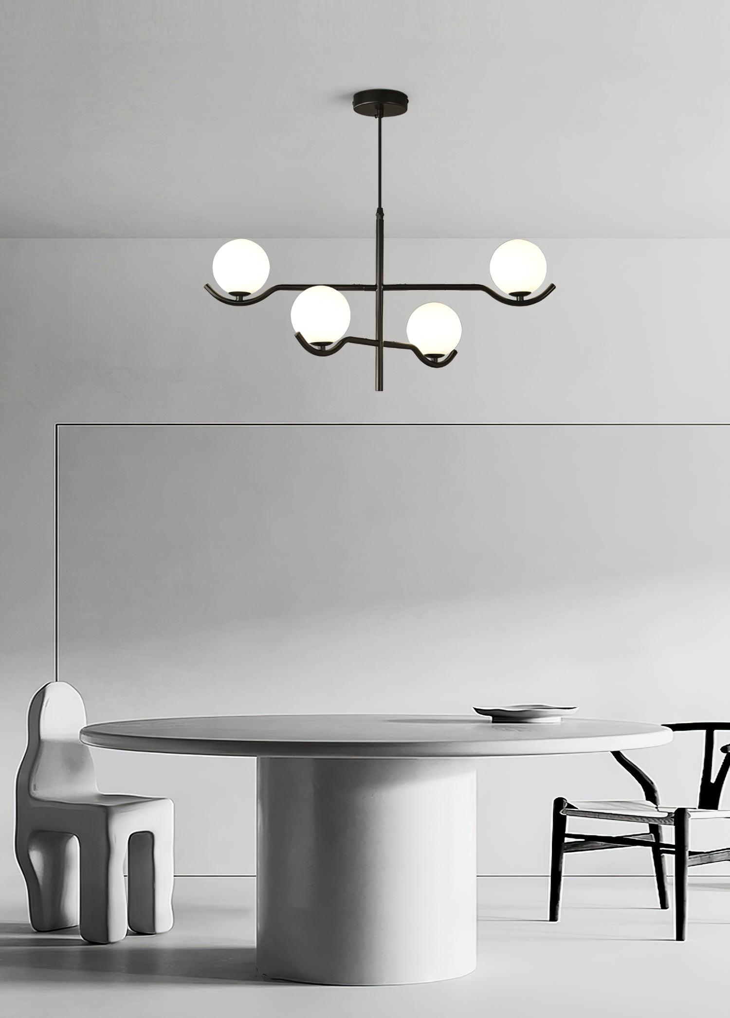 Kominex Pendant Lamp Frame Black Glass-Neutral Decor