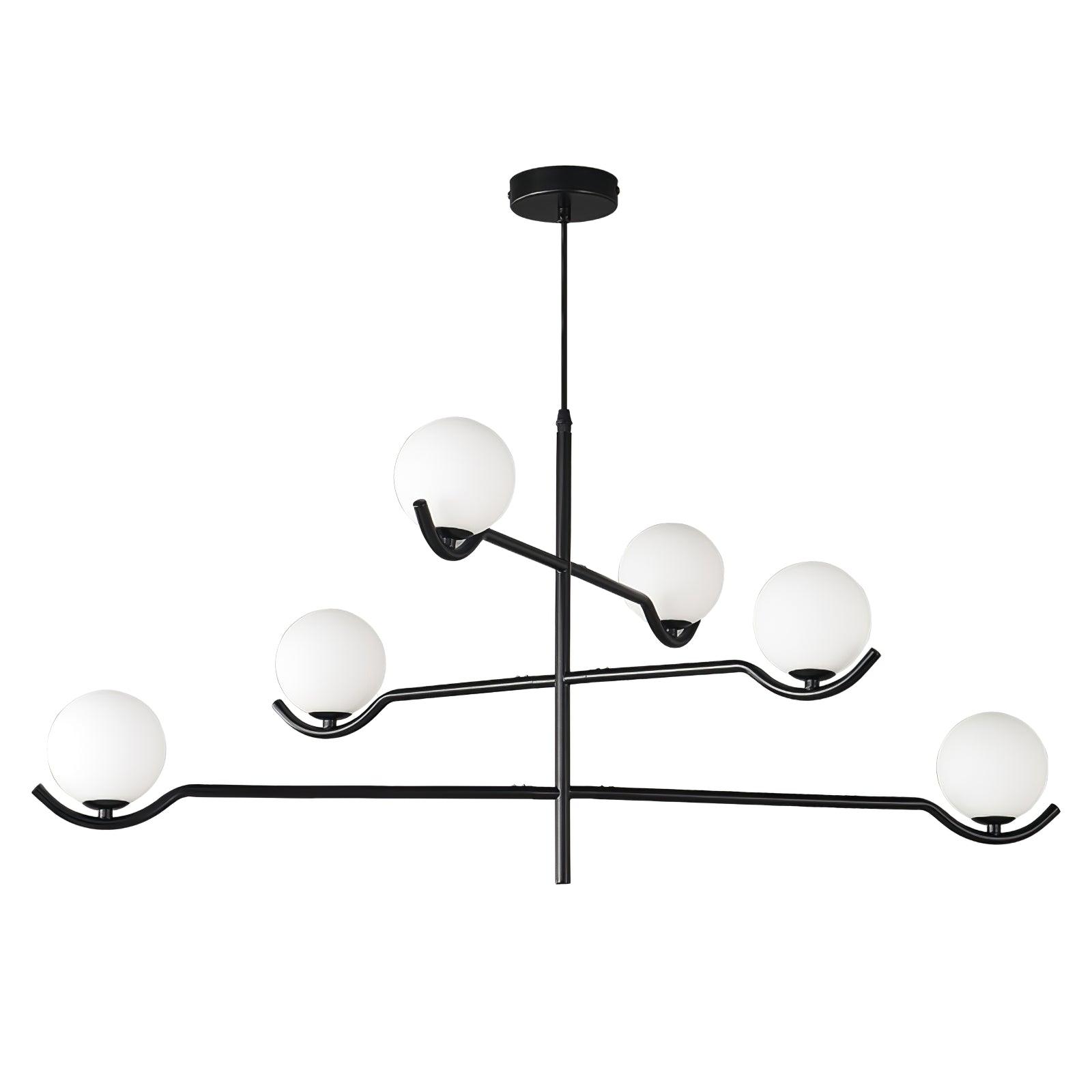 Kominex Pendant Lamp Frame Black Glass-Neutral Decor