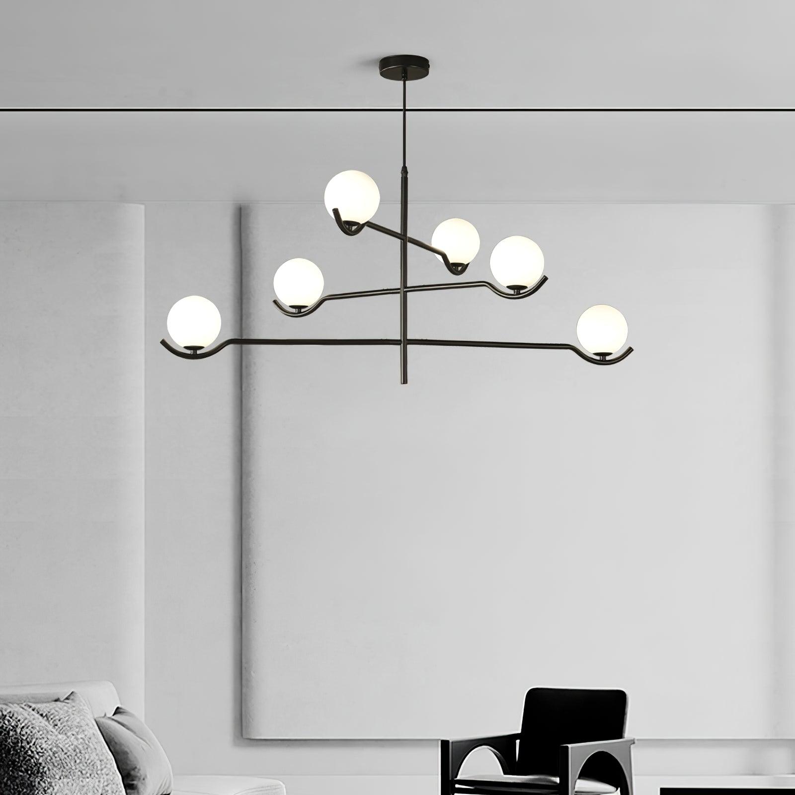 Kominex Pendant Lamp Frame Black Glass-Neutral Decor