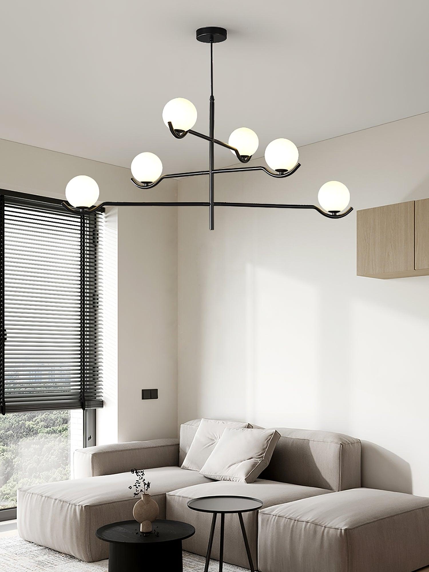 Kominex Pendant Lamp Frame Black Glass-Neutral Decor