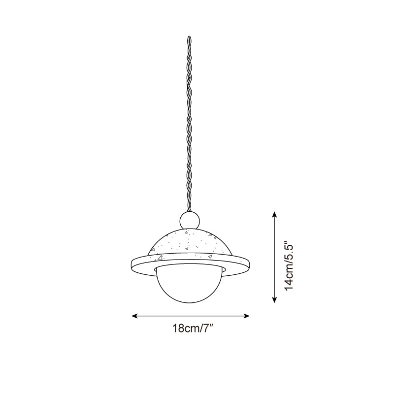 Ritta Donut Pendant Light Travertine
