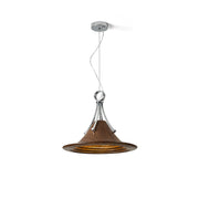 Dottie Pendant Light in Walnut finish hanging in a modern dining room.