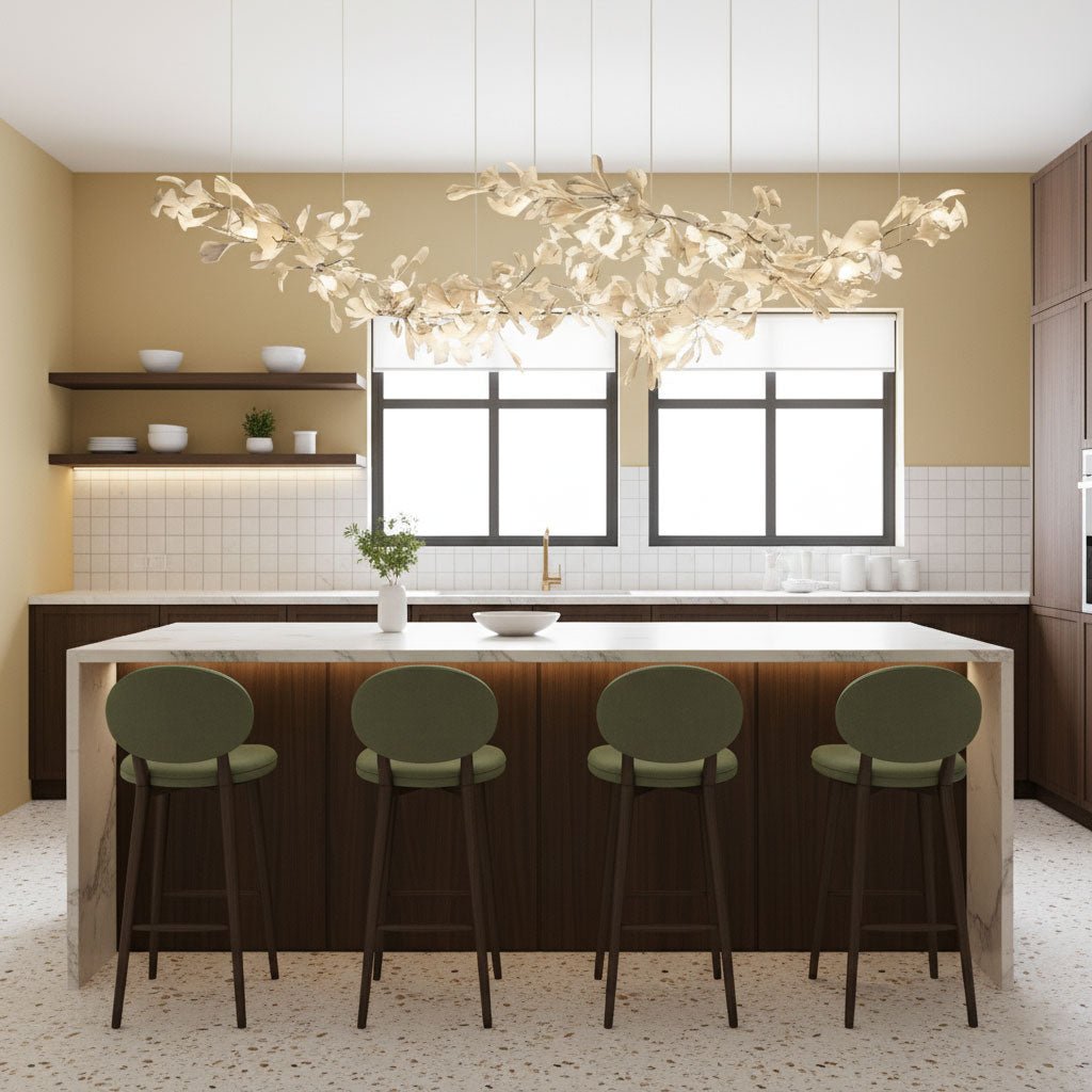 Double Layer Combination Gingko Chandelier-Neutral Decor