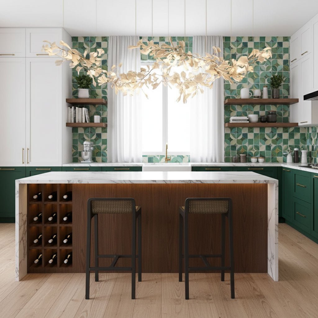 Double Layer Combination Gingko Chandelier-Neutral Decor