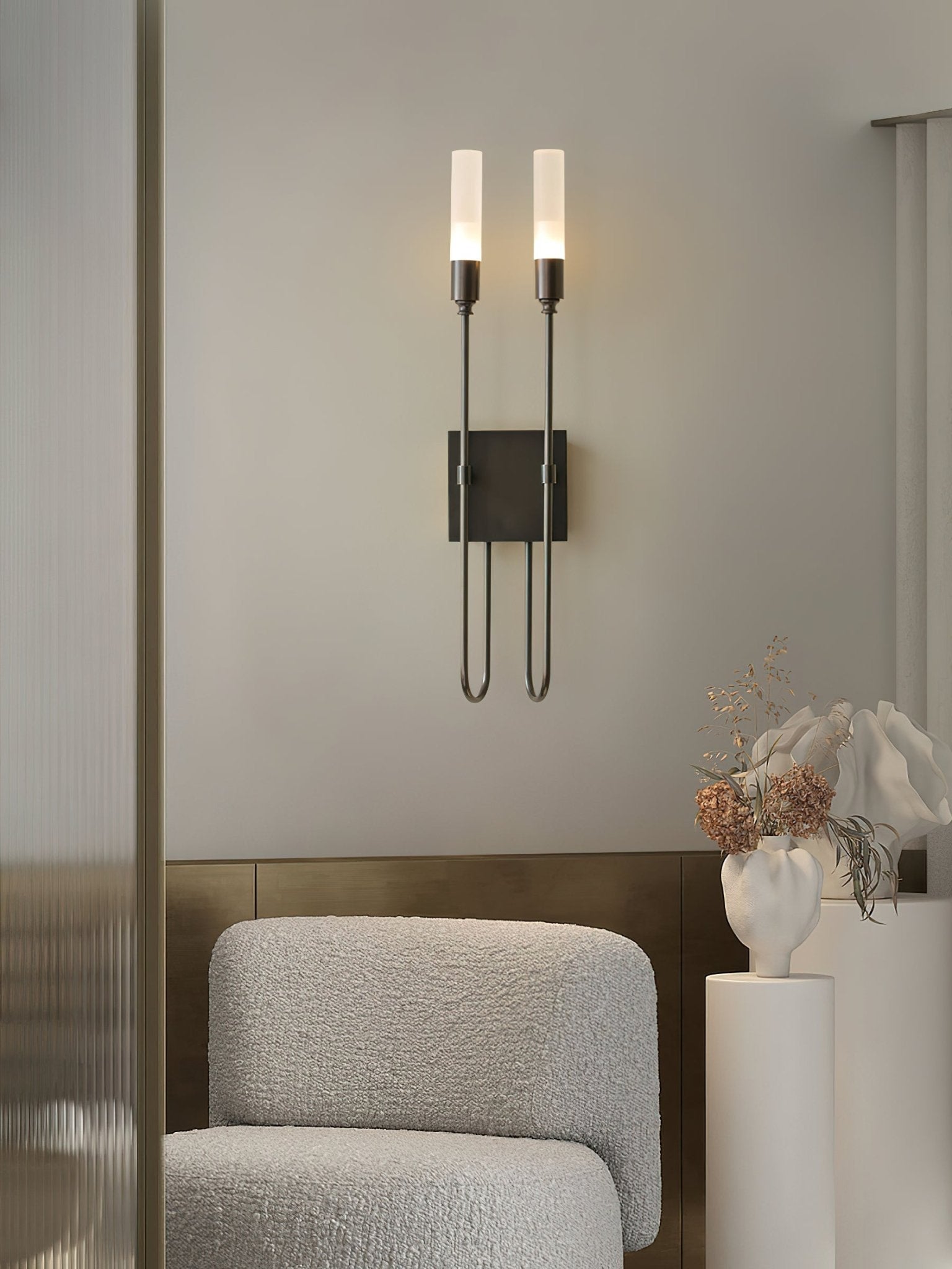 Yvori Wall Lamp Double Rod Minimalist-Neutral Decor