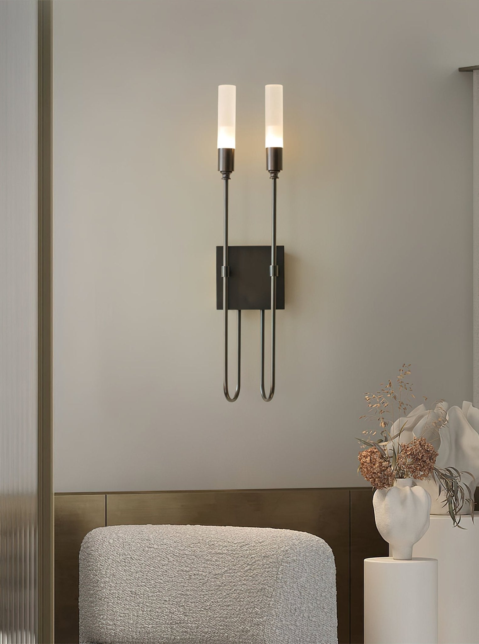 Yvori Wall Lamp Double Rod Minimalist-Neutral Decor
