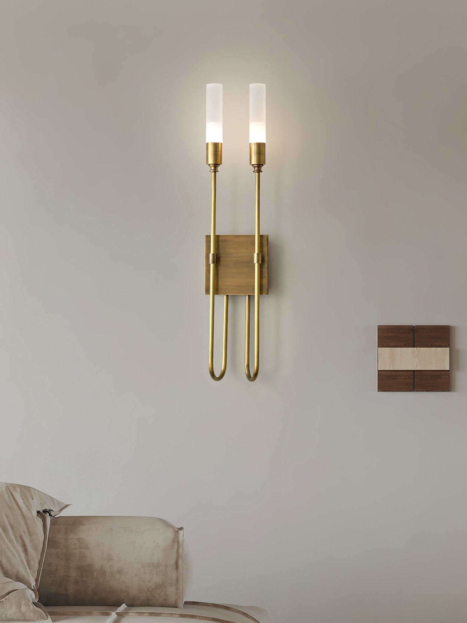 Yvori Wall Lamp Double Rod Minimalist-Neutral Decor