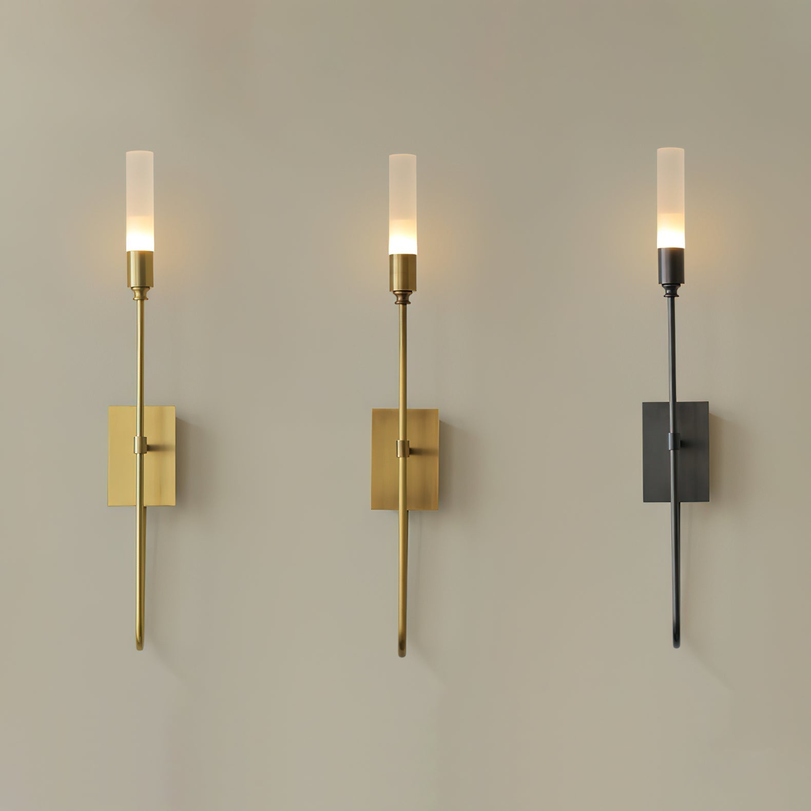 Yvori Wall Lamp Double Rod Minimalist-Neutral Decor