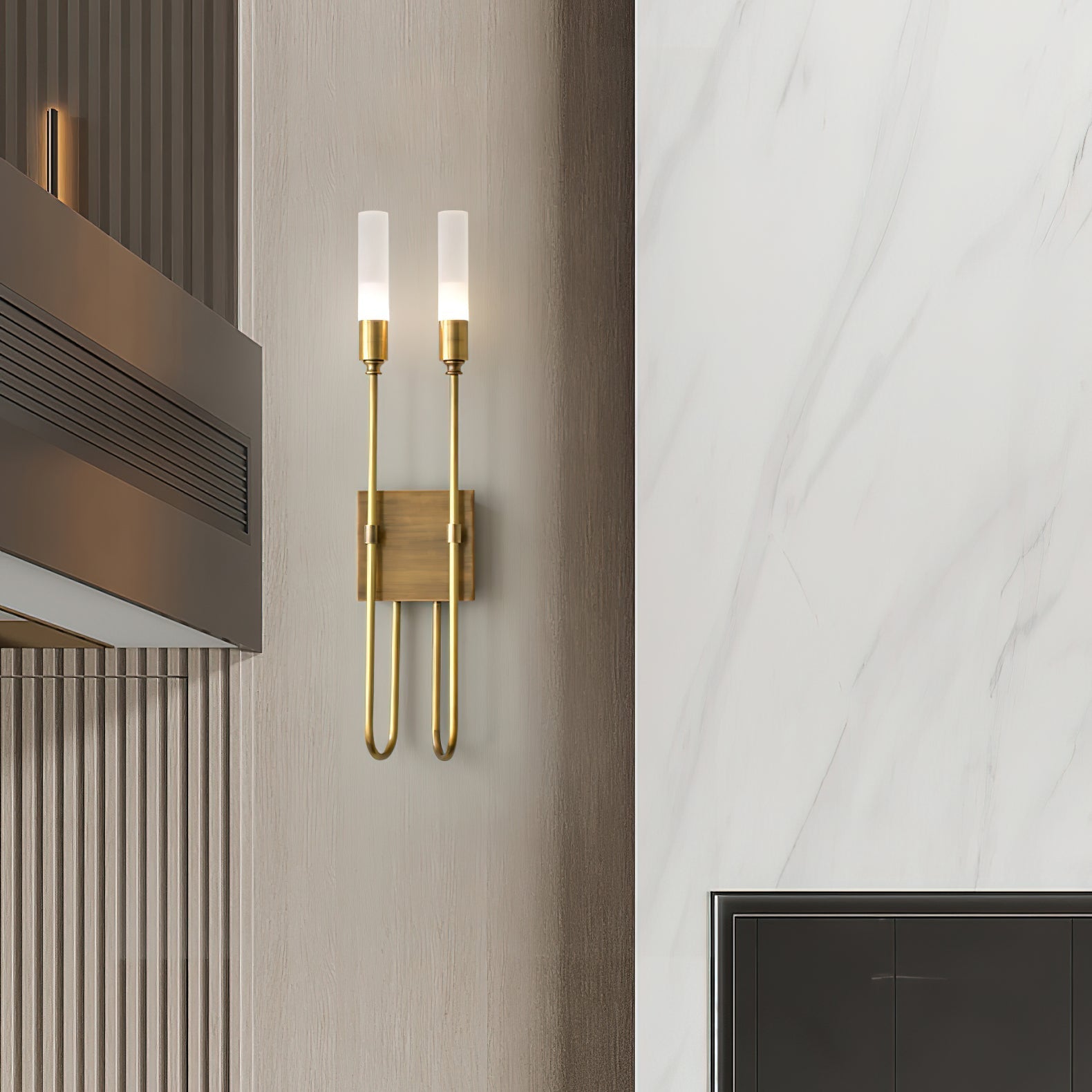 Yvori Wall Lamp Double Rod Minimalist-Neutral Decor