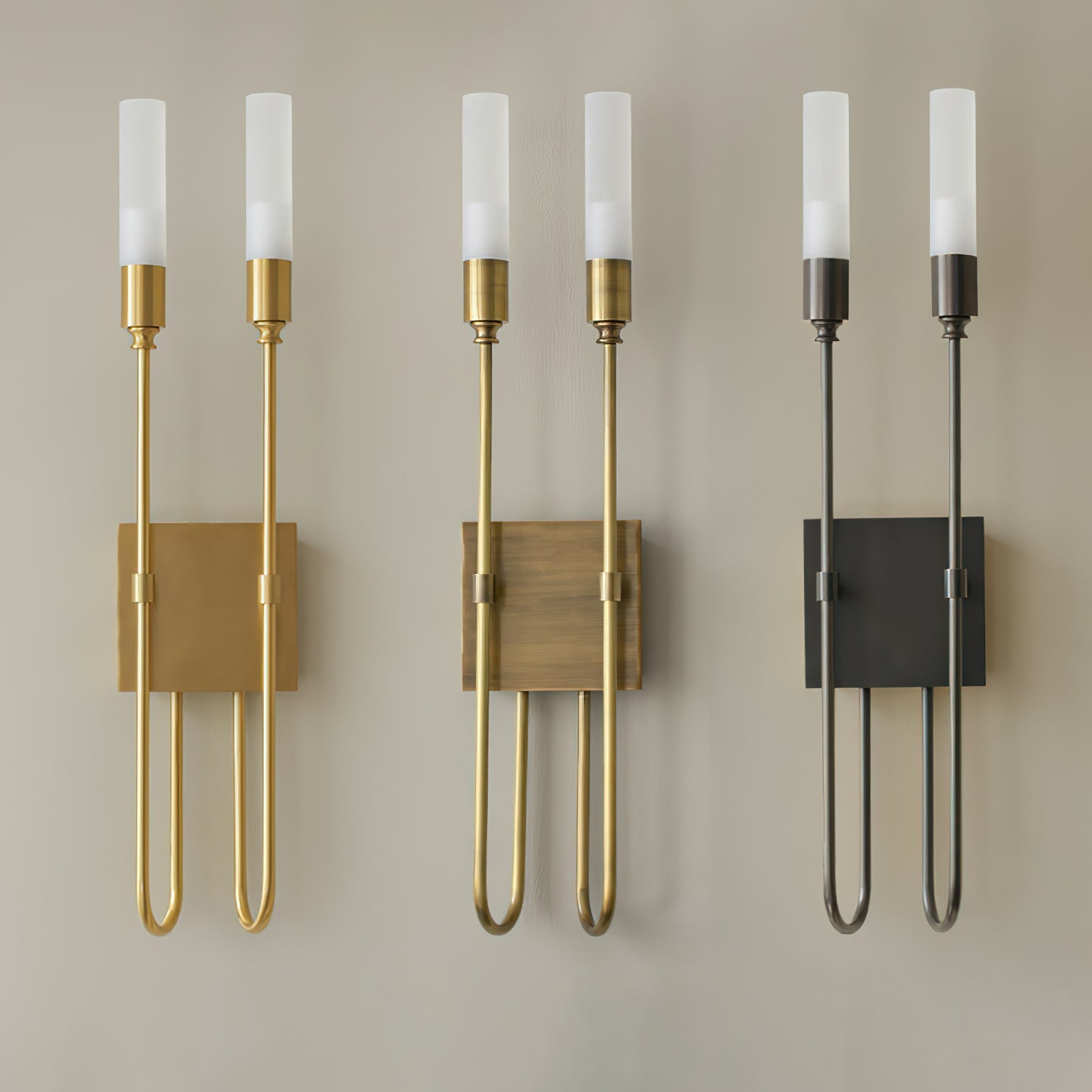 Yvori Wall Lamp Double Rod Minimalist-Neutral Decor