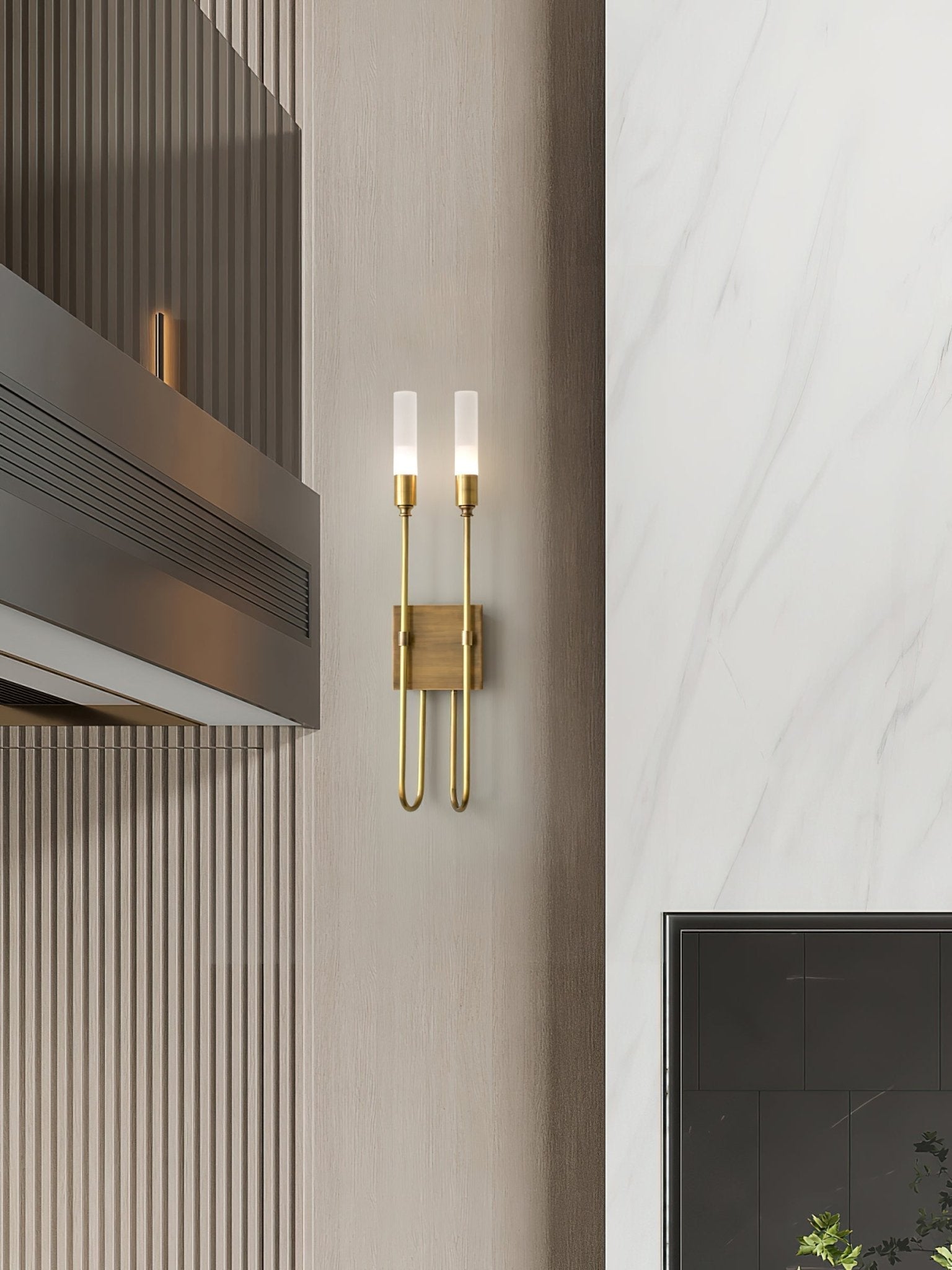 Yvori Wall Lamp Double Rod Minimalist-Neutral Decor