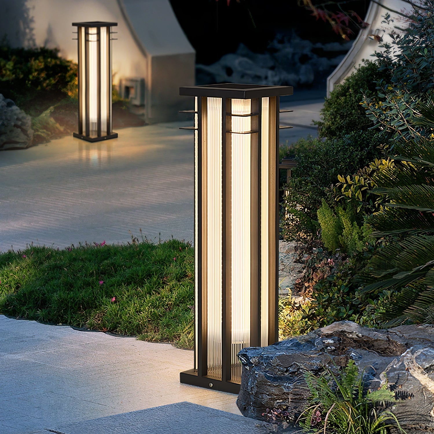 Strata Double Axis Outdoor Post Lamp-Neutral Decor