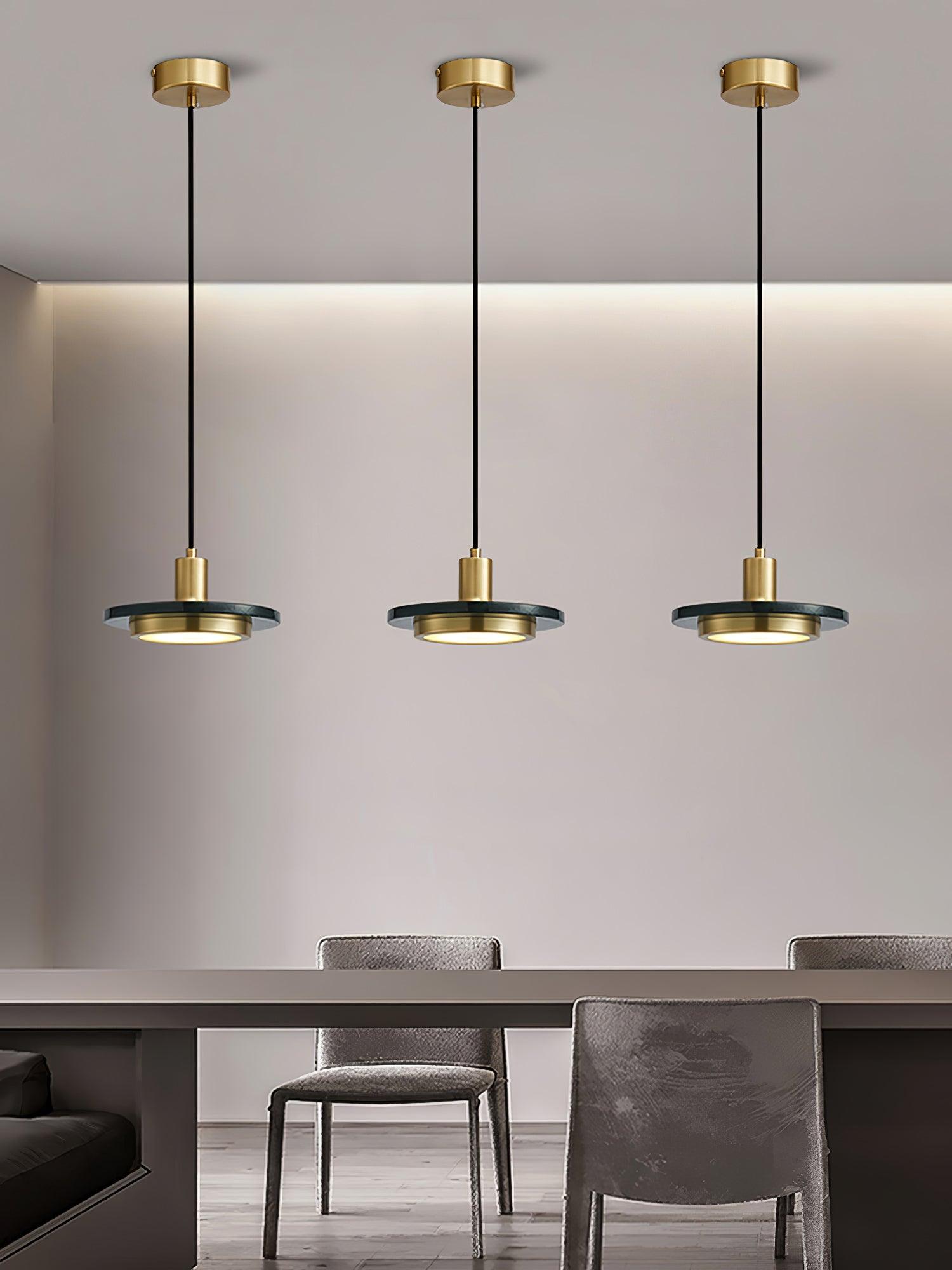 Bram Pendant Lamp Marble Double Circle Modern-Neutral Decor