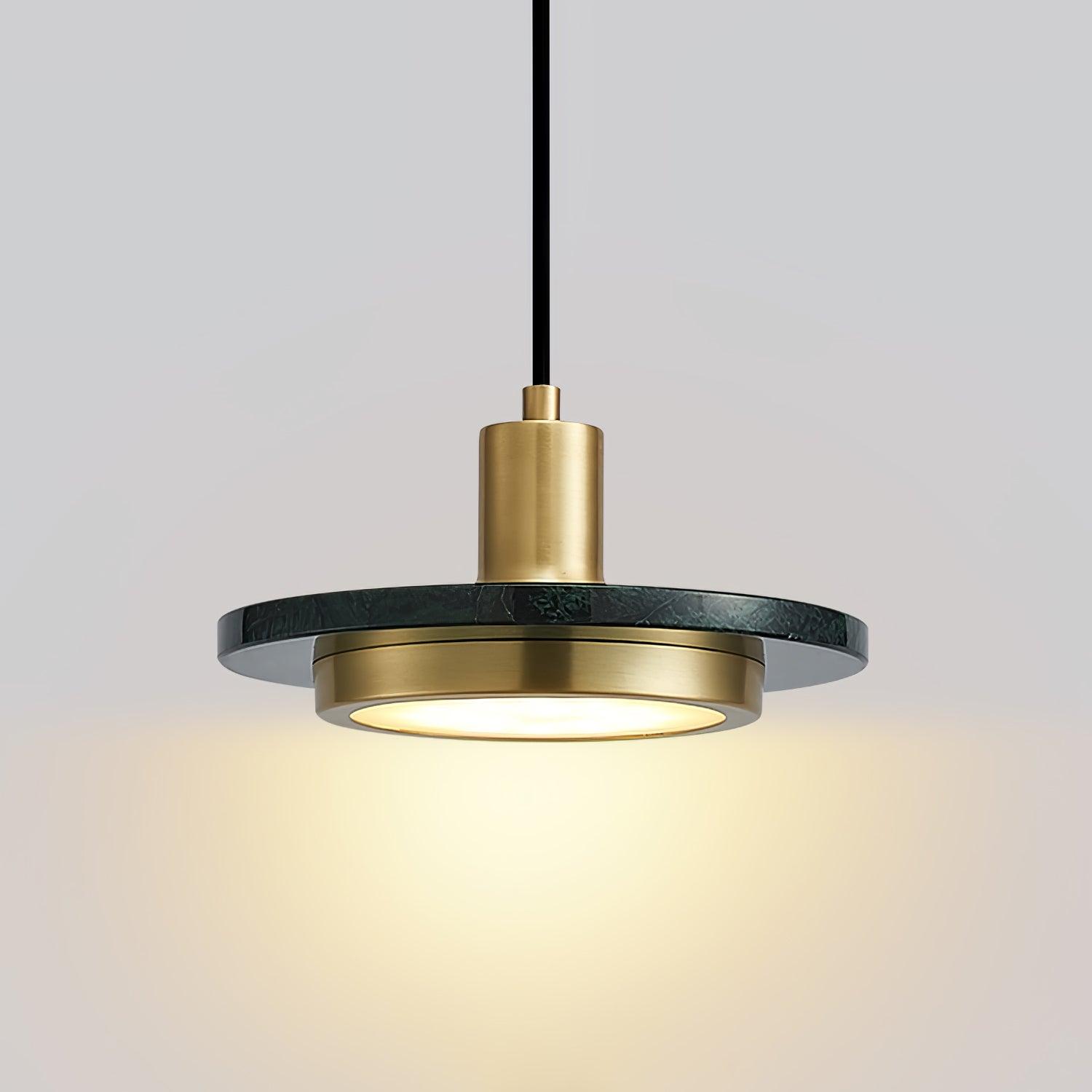 Bram Pendant Lamp Marble Double Circle Modern-Neutral Decor