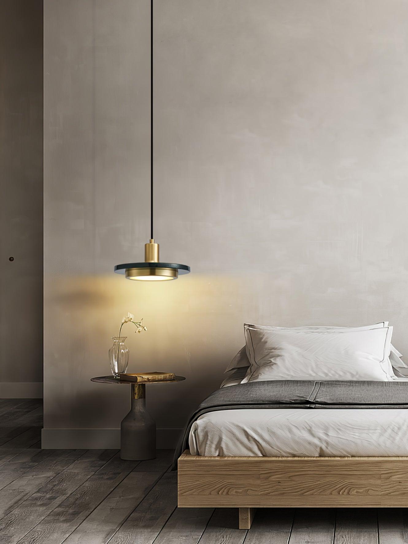 Bram Pendant Lamp Marble Double Circle Modern-Neutral Decor