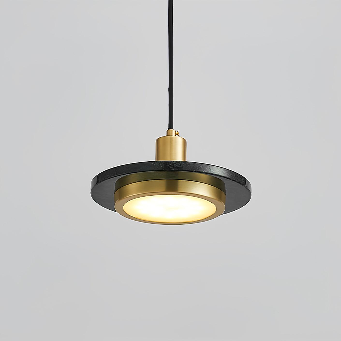 Bram Pendant Lamp Marble Double Circle Modern-Neutral Decor