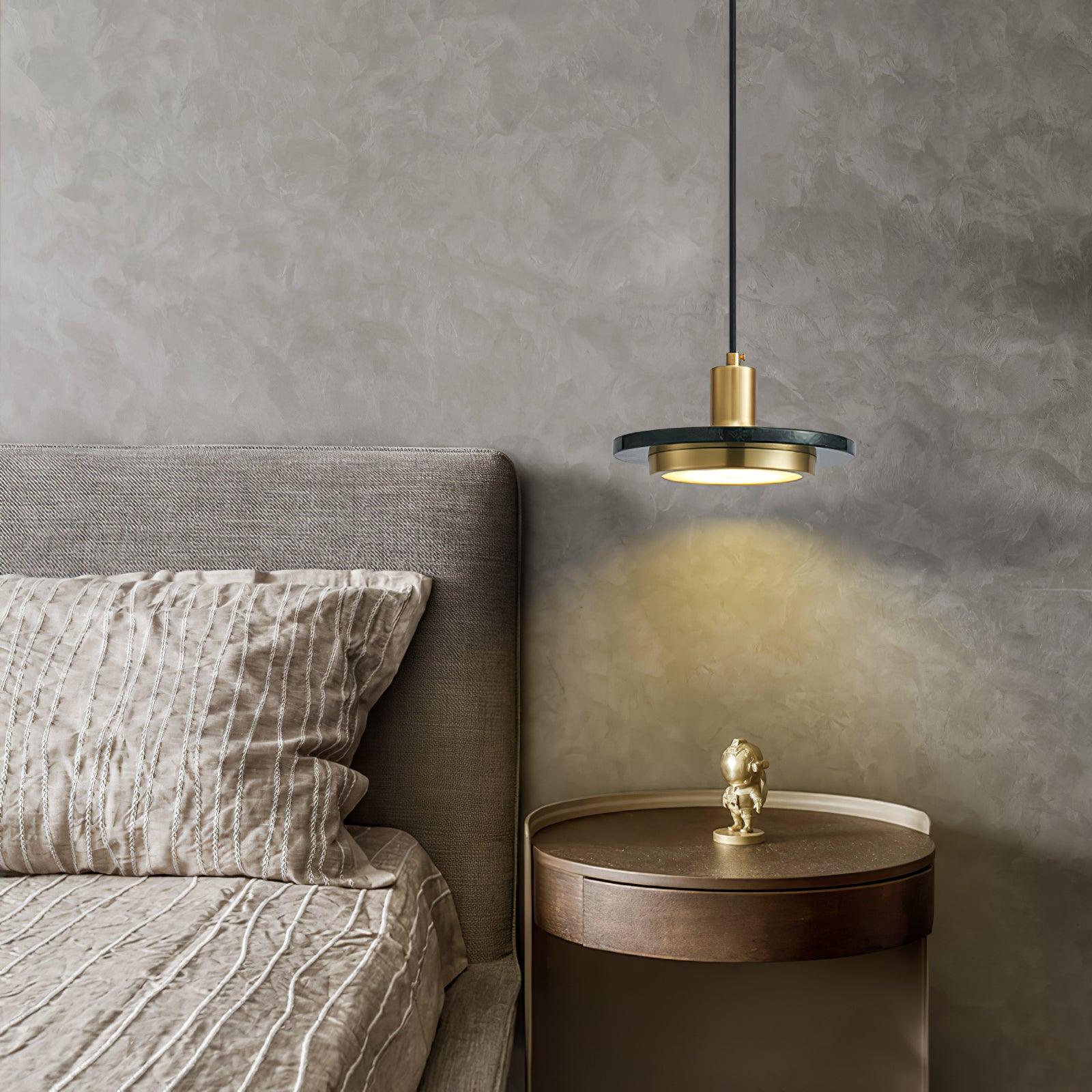 Bram Pendant Lamp Marble Double Circle Modern-Neutral Decor