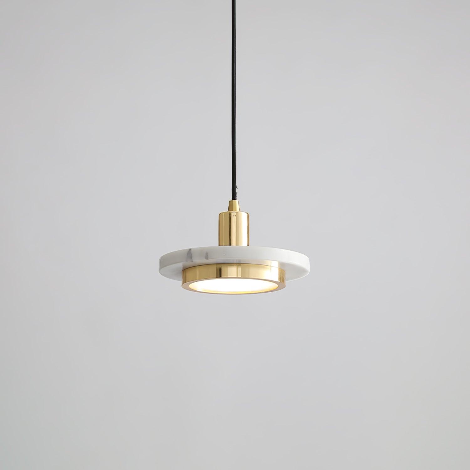 Bram Pendant Lamp Marble Double Circle Modern-Neutral Decor