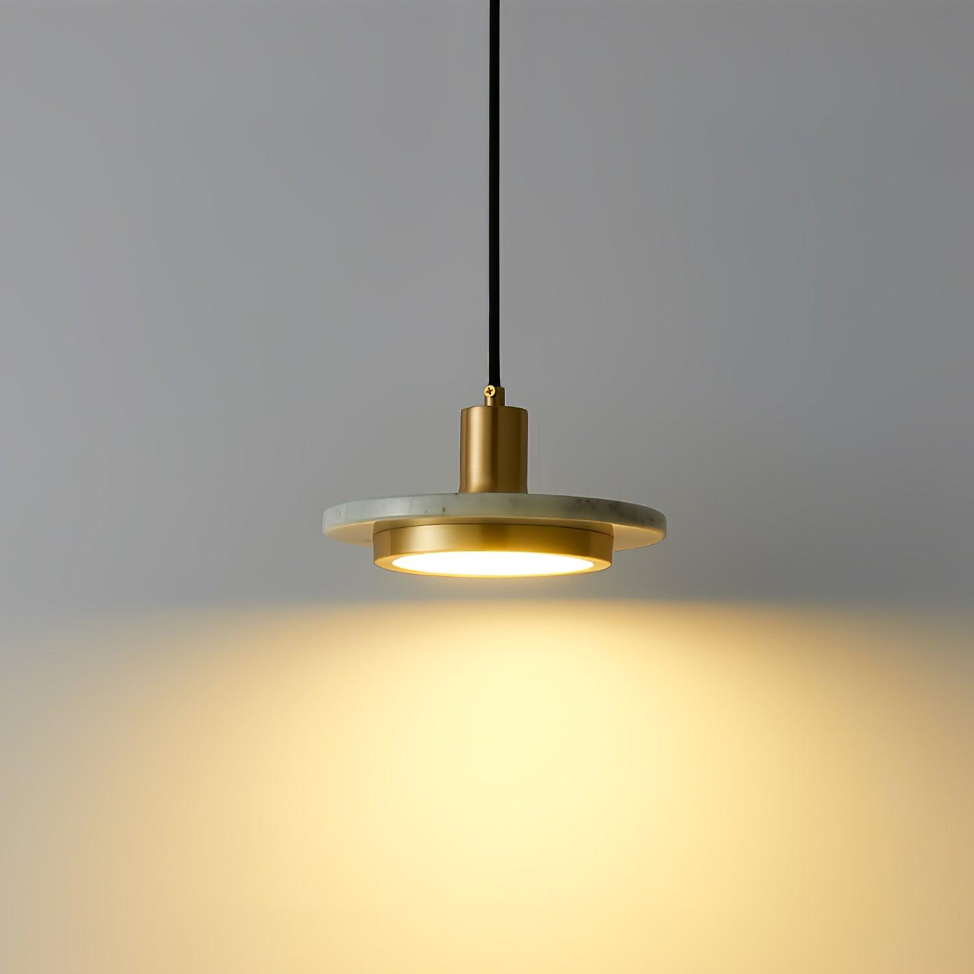 Bram Pendant Lamp Marble Double Circle Modern-Neutral Decor