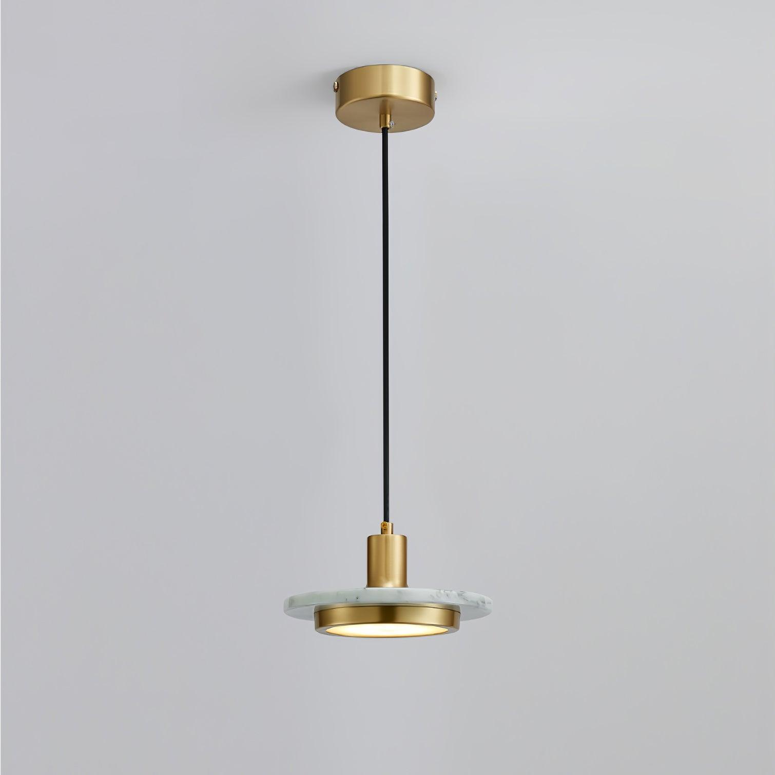 Bram Pendant Lamp Marble Double Circle Modern-Neutral Decor