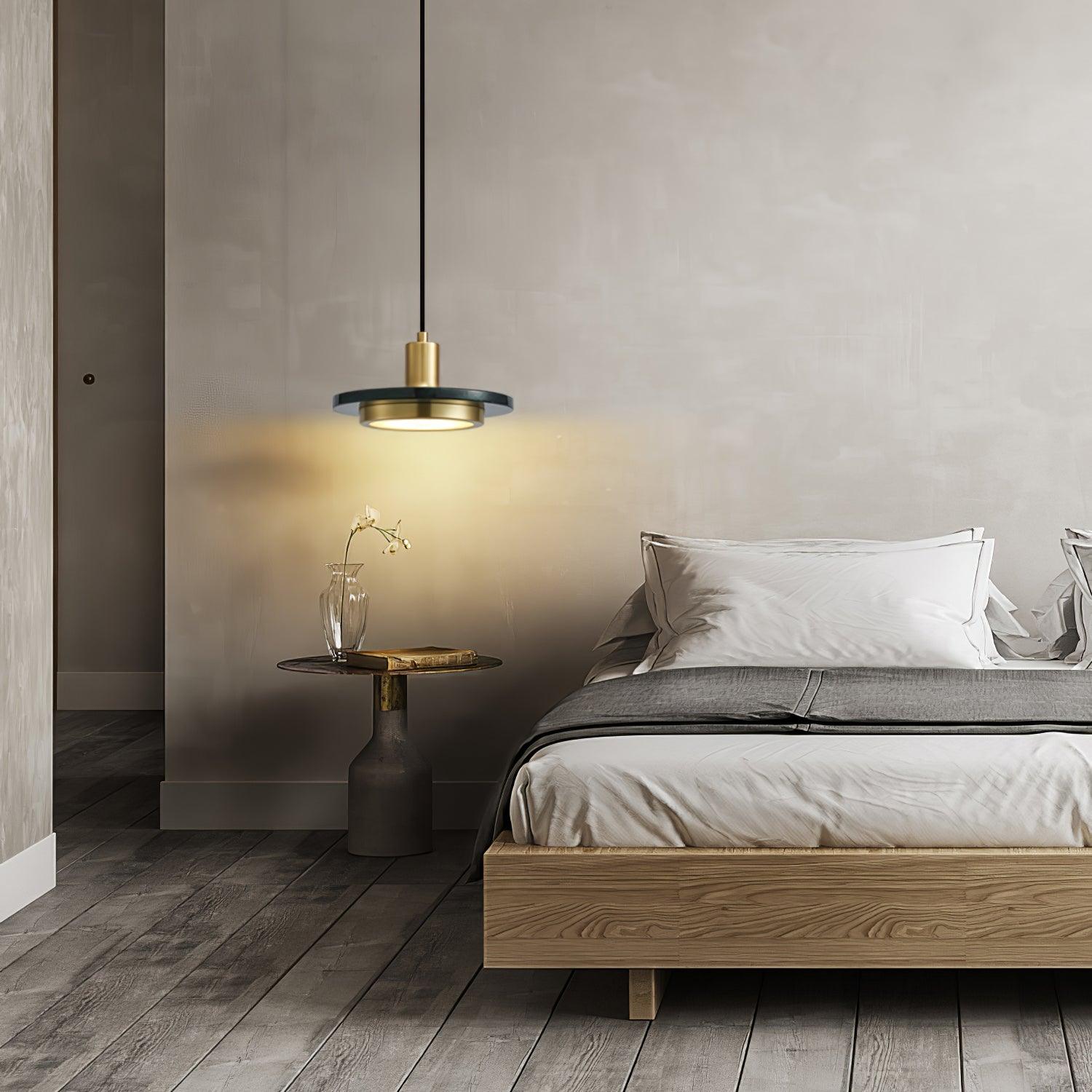 Bram Pendant Lamp Marble Double Circle Modern-Neutral Decor