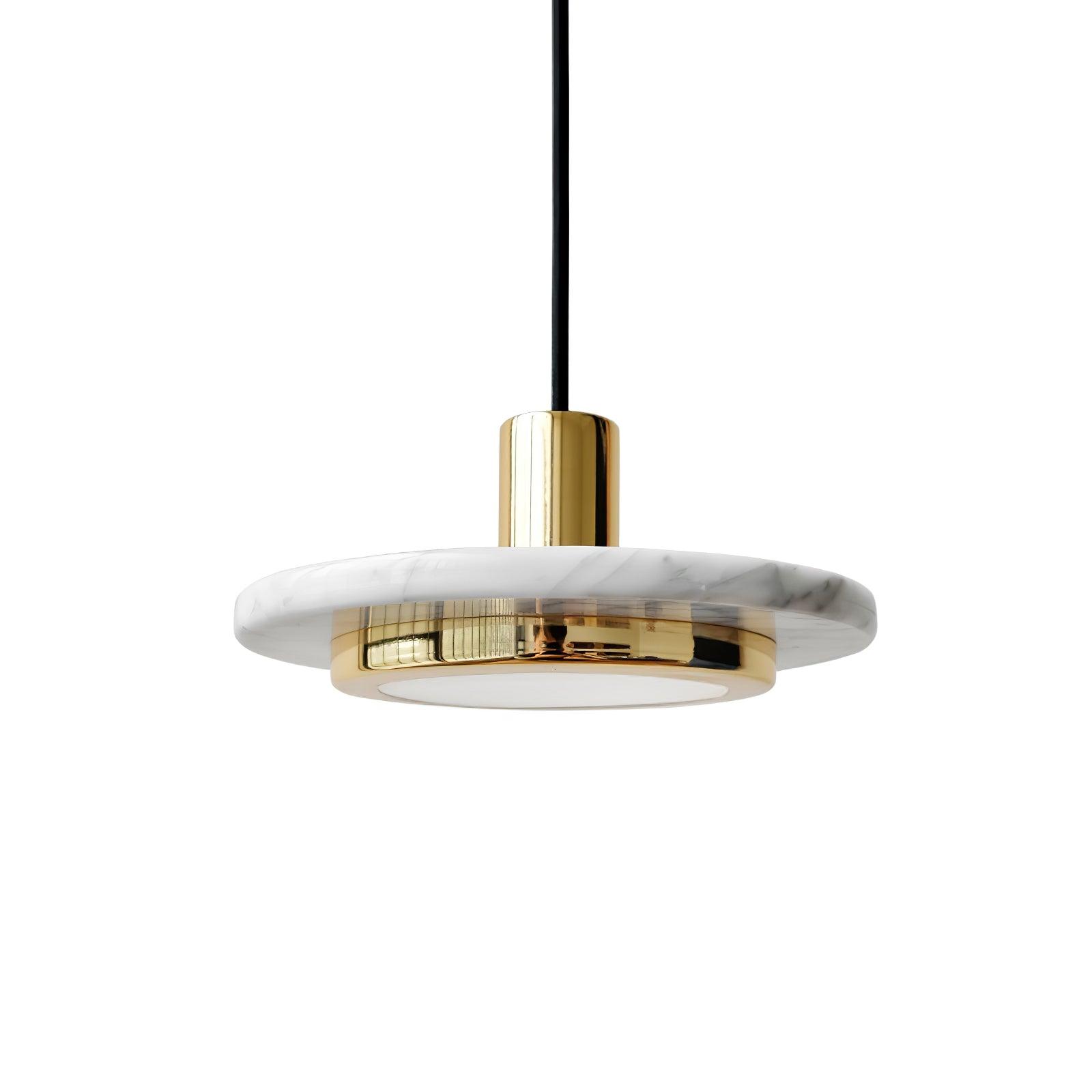 Bram Pendant Lamp Marble Double Circle Modern-Neutral Decor