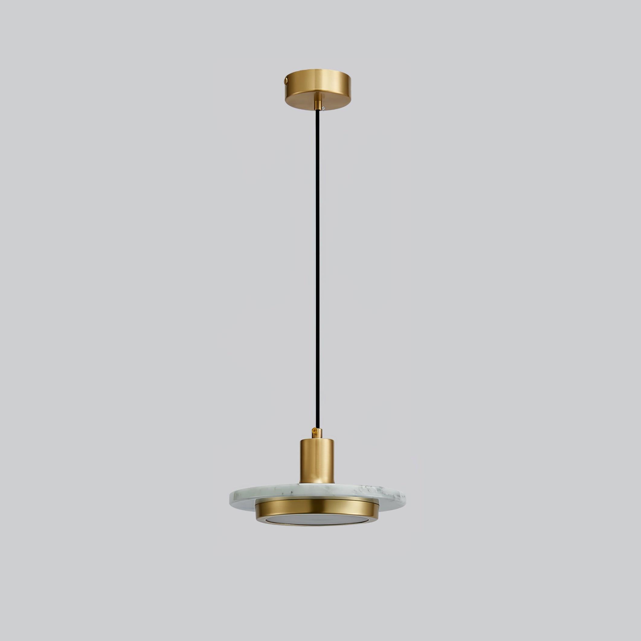 Bram Pendant Lamp Marble Double Circle Modern-Neutral Decor