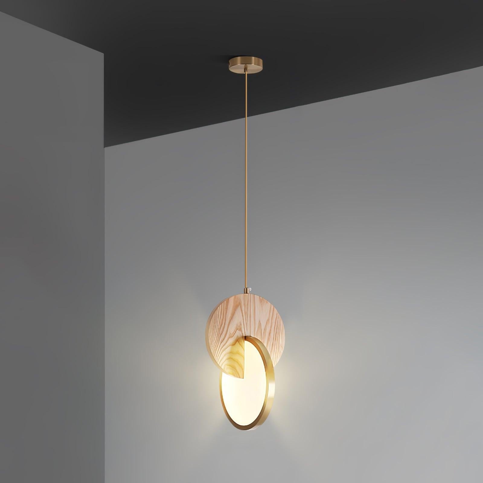 Lysola Wood Ring Pendant Light-Neutral Decor