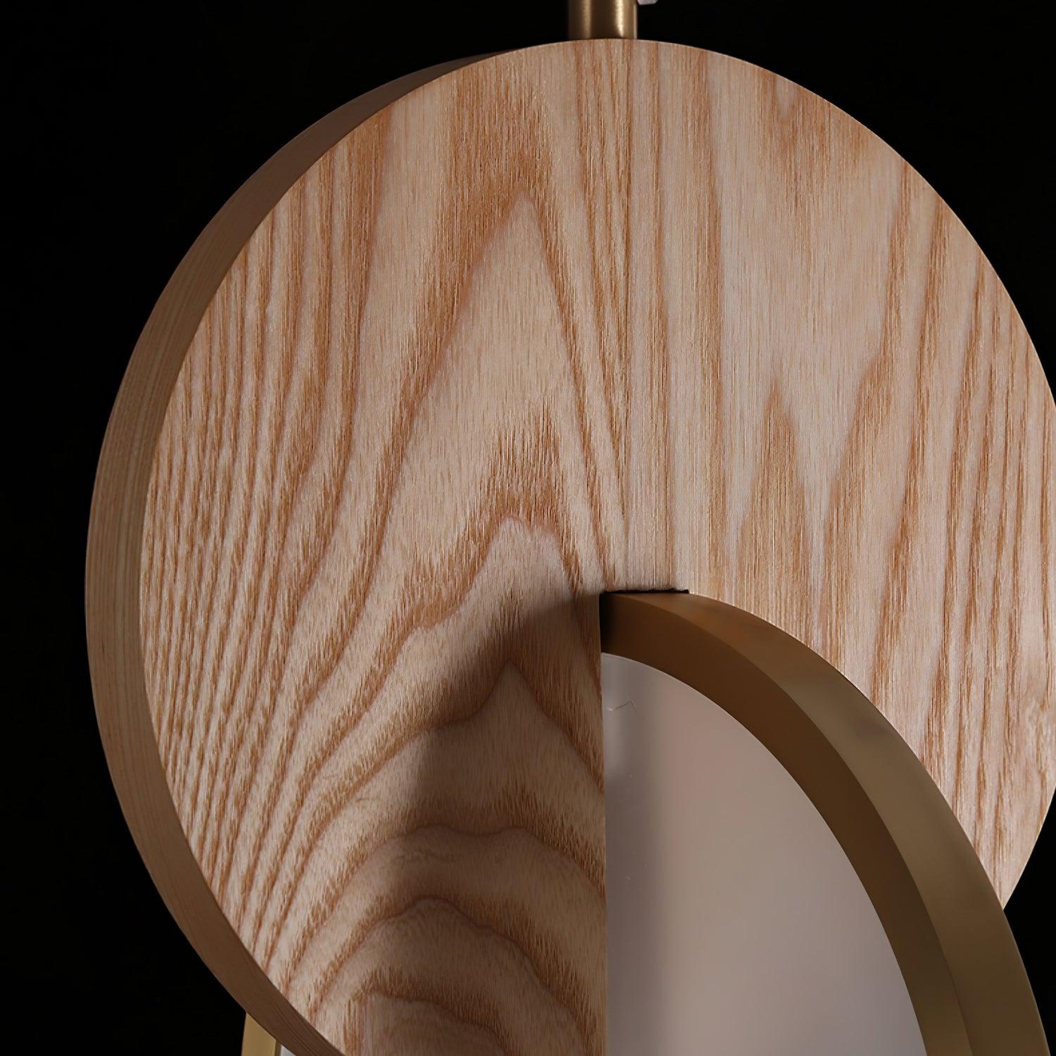 Lysola Wood Ring Pendant Light-Neutral Decor